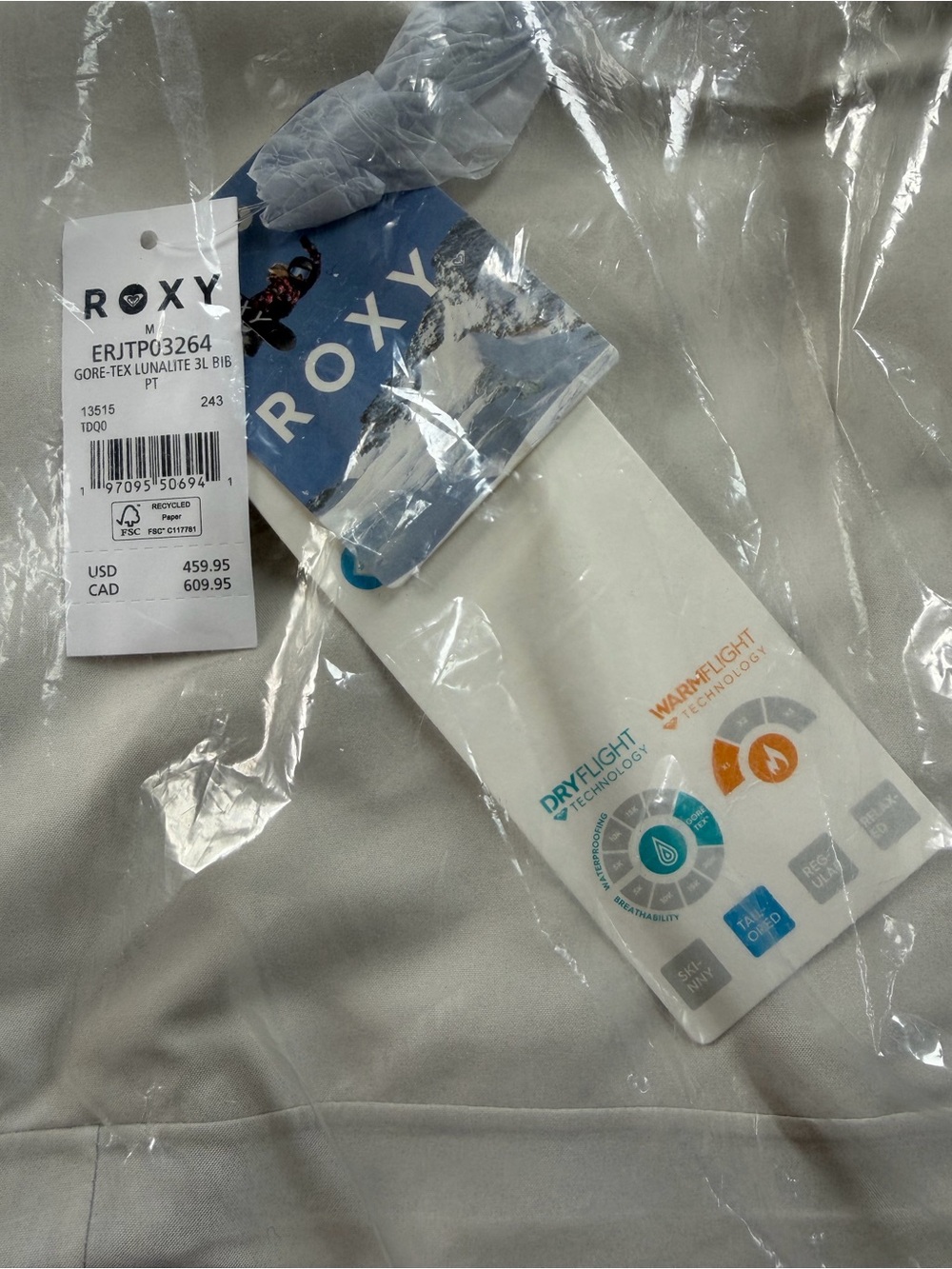 Roxy Women's Lunalite Gore-tex Bib Overalls– 30k Waterproof - Picture 7 of 8